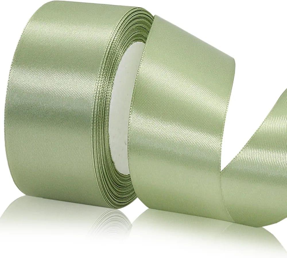 Premium 1.5 inch Satin Ribbon -Sage green