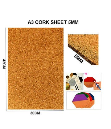 A3 Cork Sheet 5Mm Raw1134