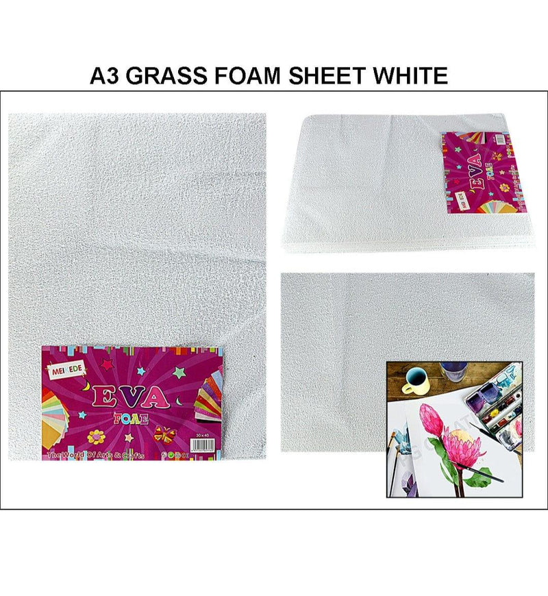 A3 Grass Foam Sheet White Raw4350