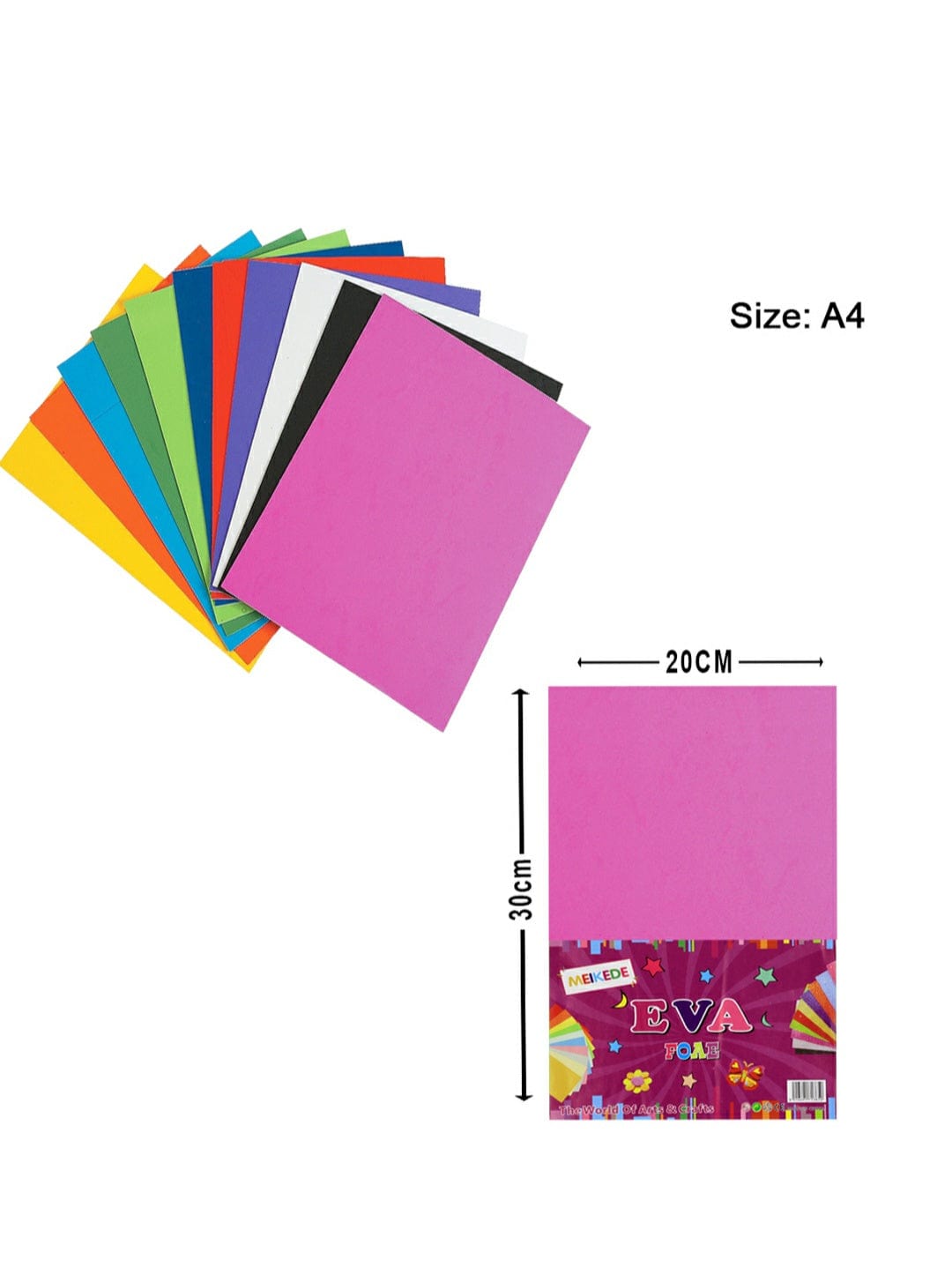 A4 Eva Foam Sheet Without Sticker Multi Ch1-A4Mc Contains 10 Sheet