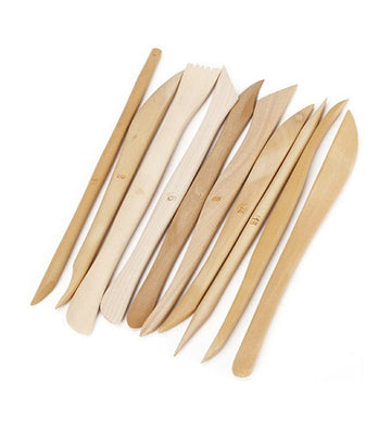 Ceramic Tools Wooden 10Pcs Raw1587 E0027