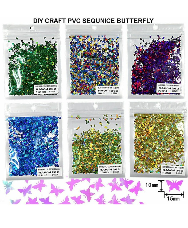 DIY Craft Pvc Sequnice Butterfly Raw4262 | contains 1 Packet