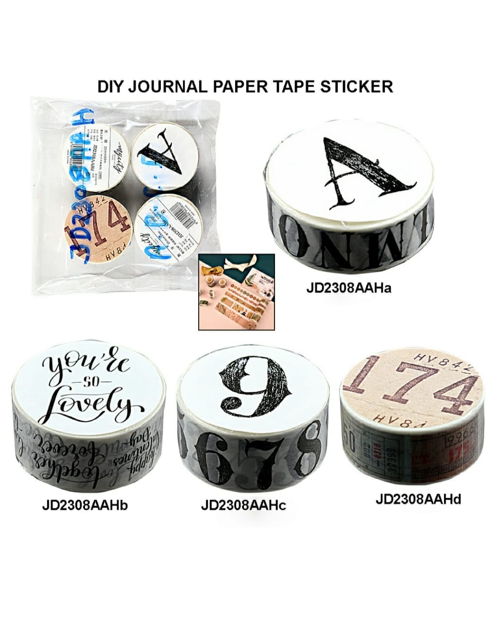 Diy Journal Paper Tape  Journaling  Prod Code: Jd2308Aah-Abcd