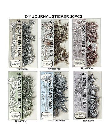 Diy Journal Sticker 20Pcs 207 Tz2307Eea  for Journaling