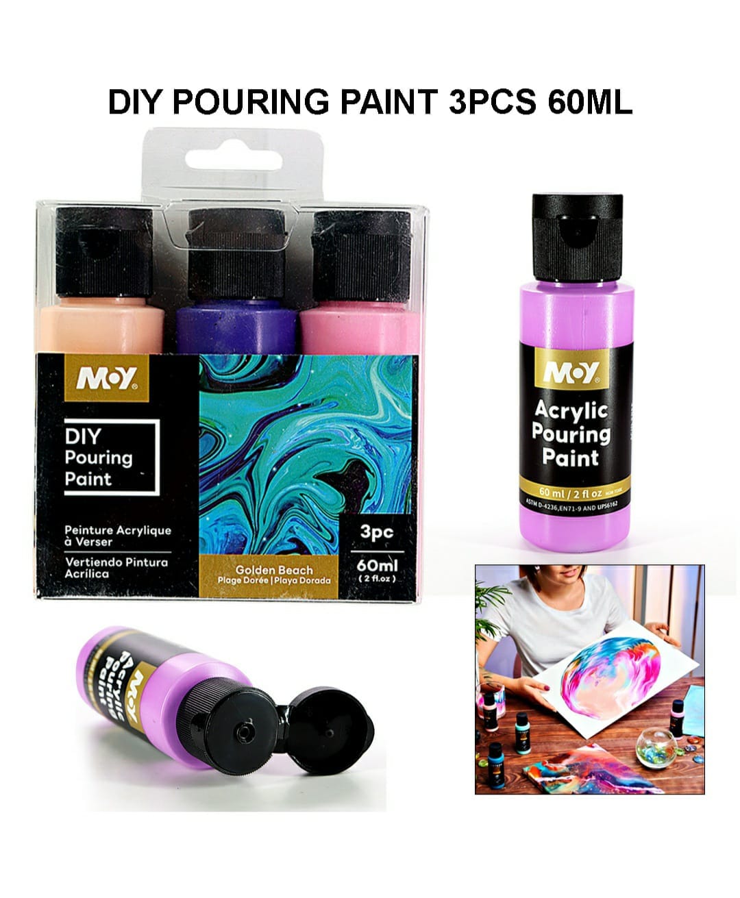 Diy Pouring Paint 3Pcs 60Ml My296