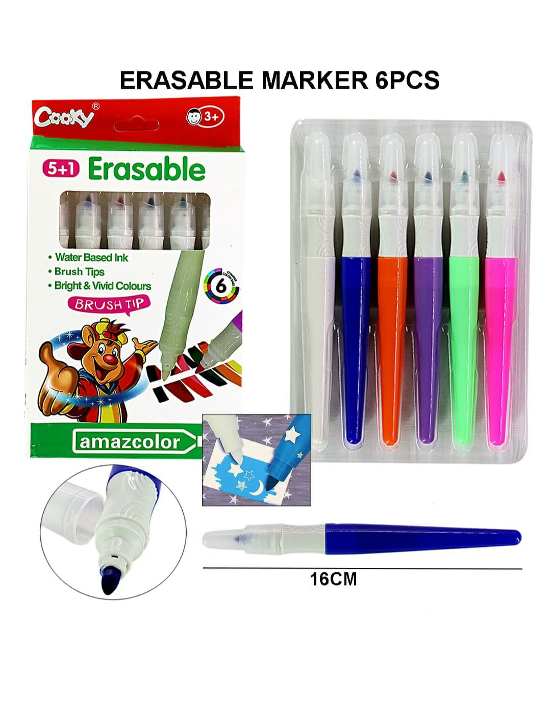 Erasable Marker 6Pcs 80614