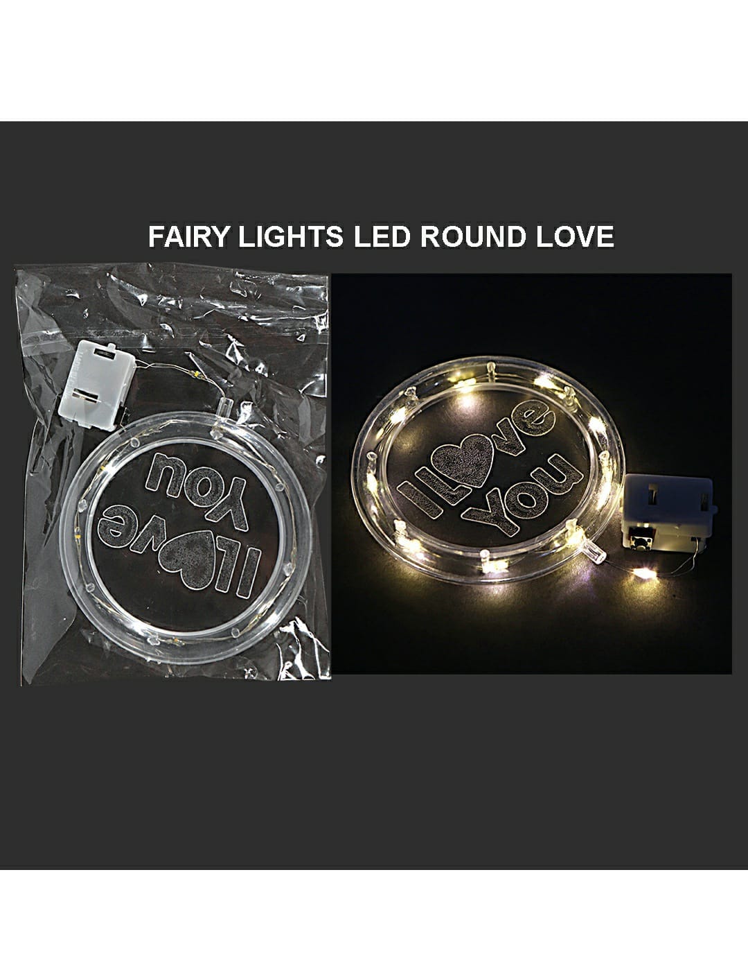 Fairy Lights Led Round Love Raw4279 | INKARTO