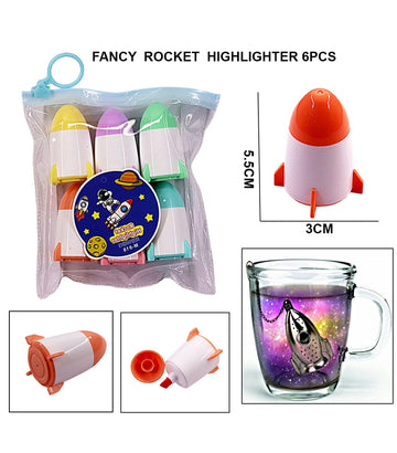 Fancy Highlighter 6Pcs Rocket M-818