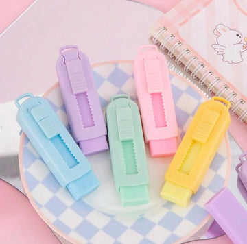 Pastel Triangle shape push eraser - Kawaii Erasers, Cute Erasers (pack of 1)