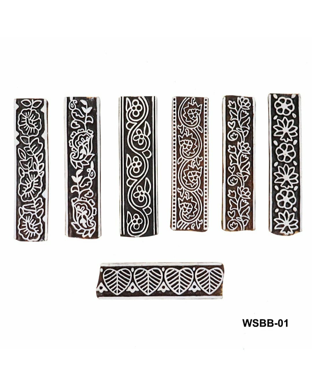 Wooden Stamp Block Border Medium 7Pcs Wsbbm