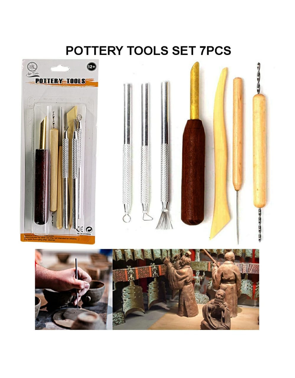 Pottery Tools Set 7Pcs Pts7 Raw4352