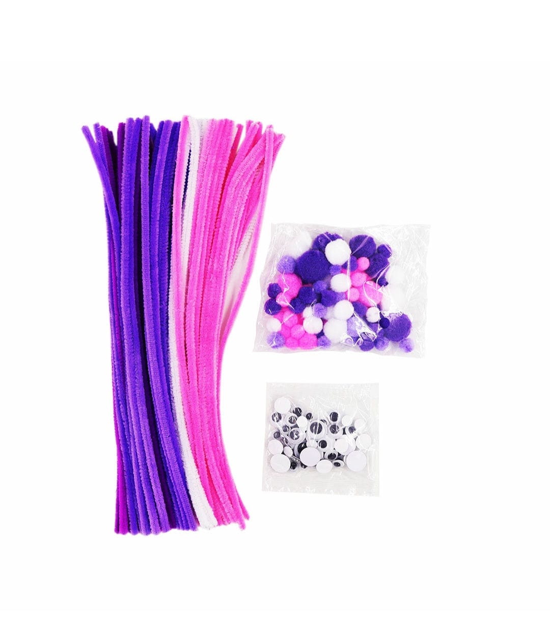 Pompom With Pipe Cleaner Set Dj12-1535 Raw-2063