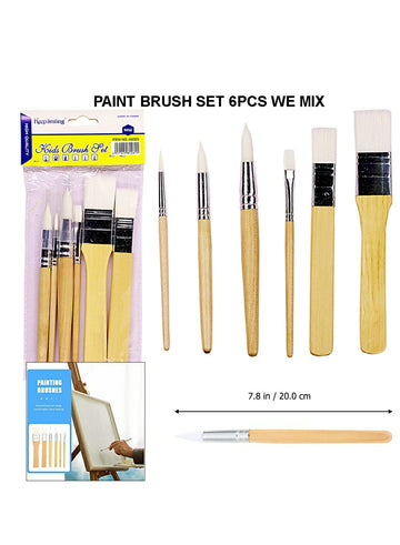 Paint Brush Set 6Pcs We Mix A6325  | INKARTO