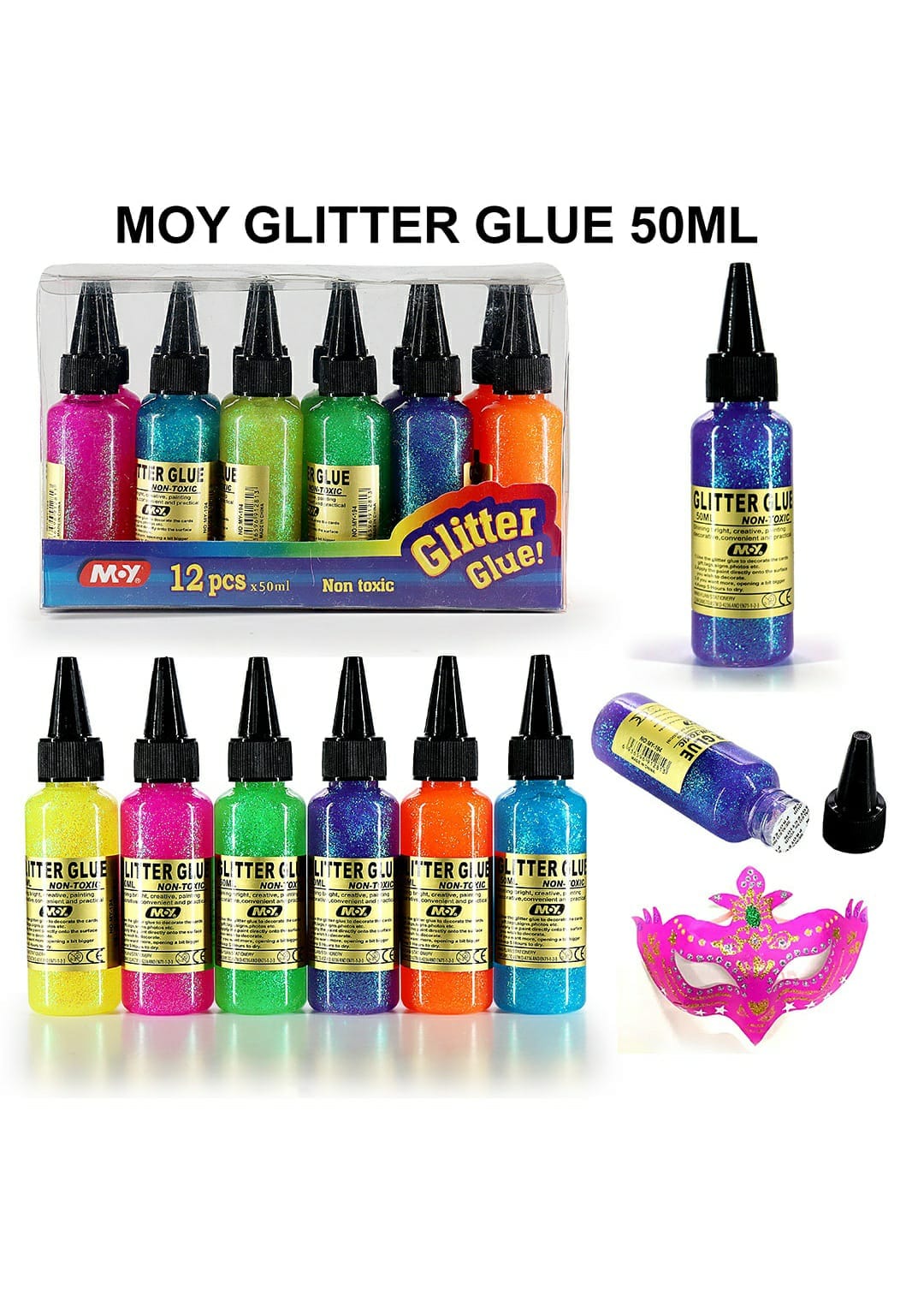 Moy Glitter Glue 50Ml My194-B