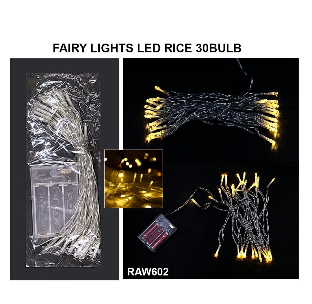 Fairy Lights Led Rice 30Bulb 3Aa Raw-602