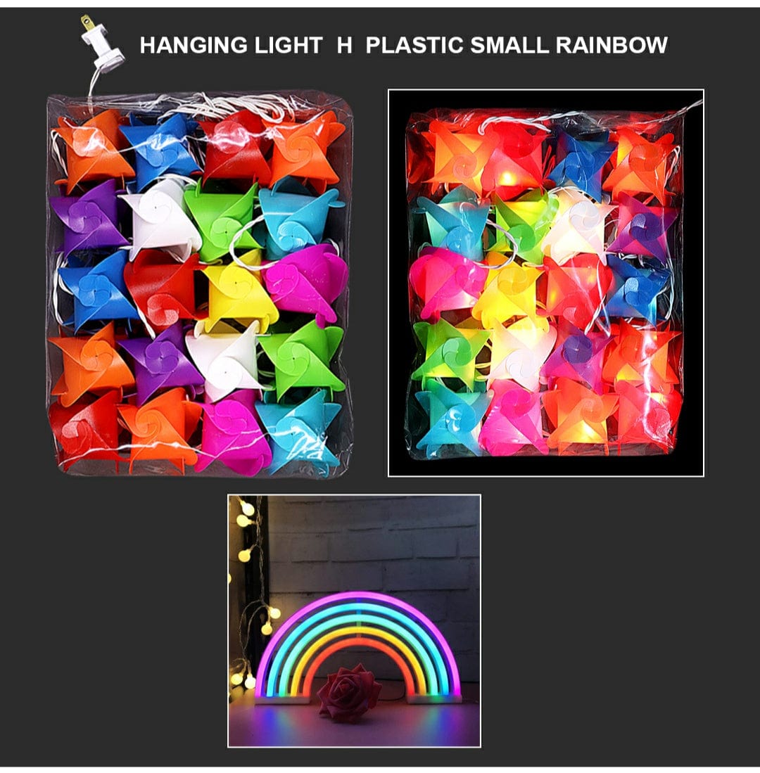 Hanging Light H Plastic Small Rainbow 20Bulb Bkk-H