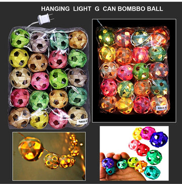 Hanging Light G Can Bamboo Ball 20Bulb Bkk-G