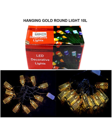 Hanging Gold Round Light 10L Raw4228