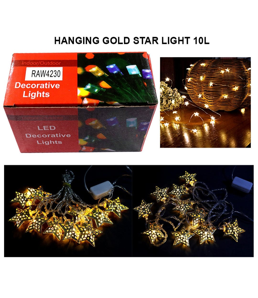 Hanging Gold Star Light 10L Raw4230