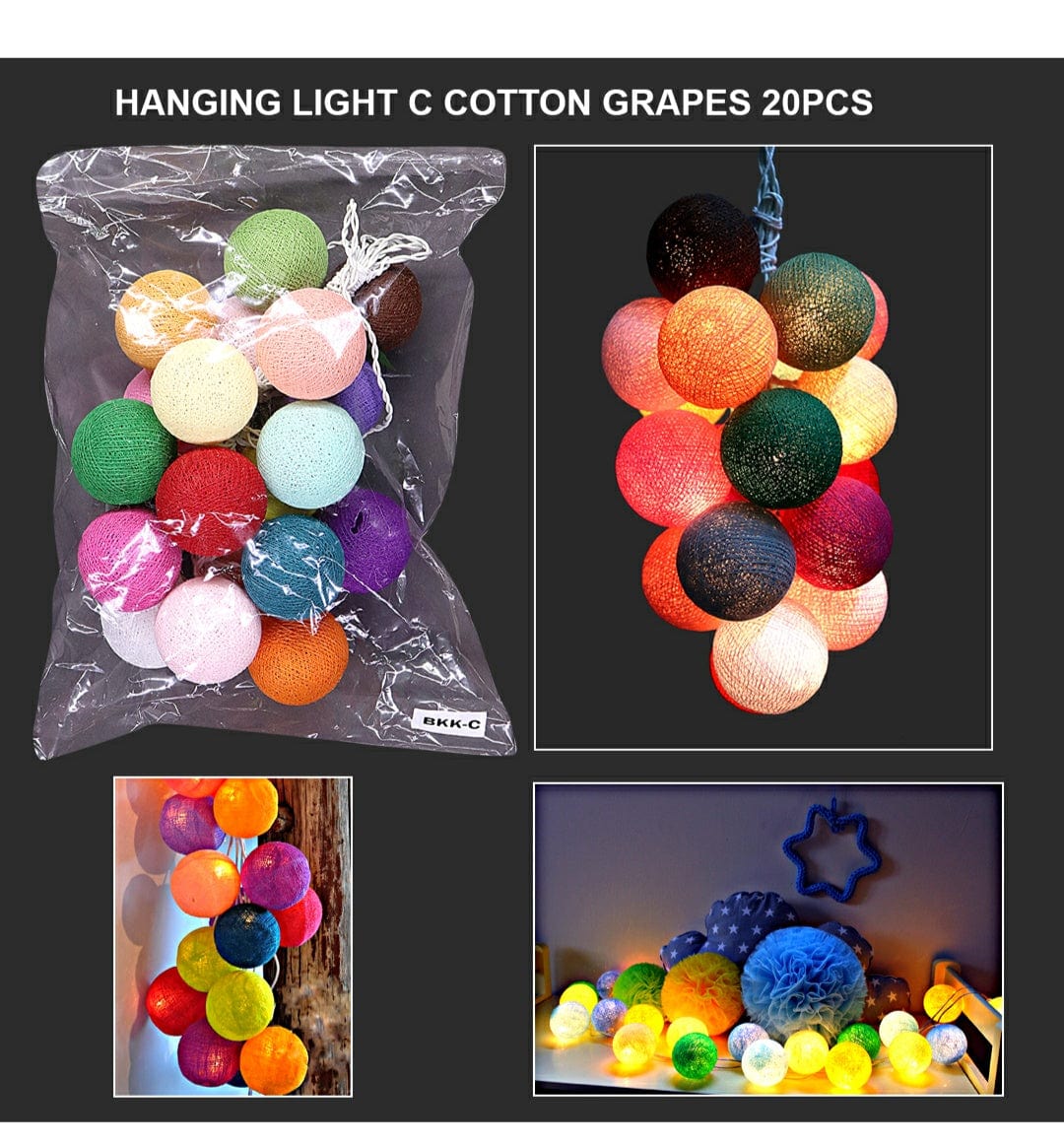 Hanging Light C Cotton Grapes 20Pcs Bkk-C