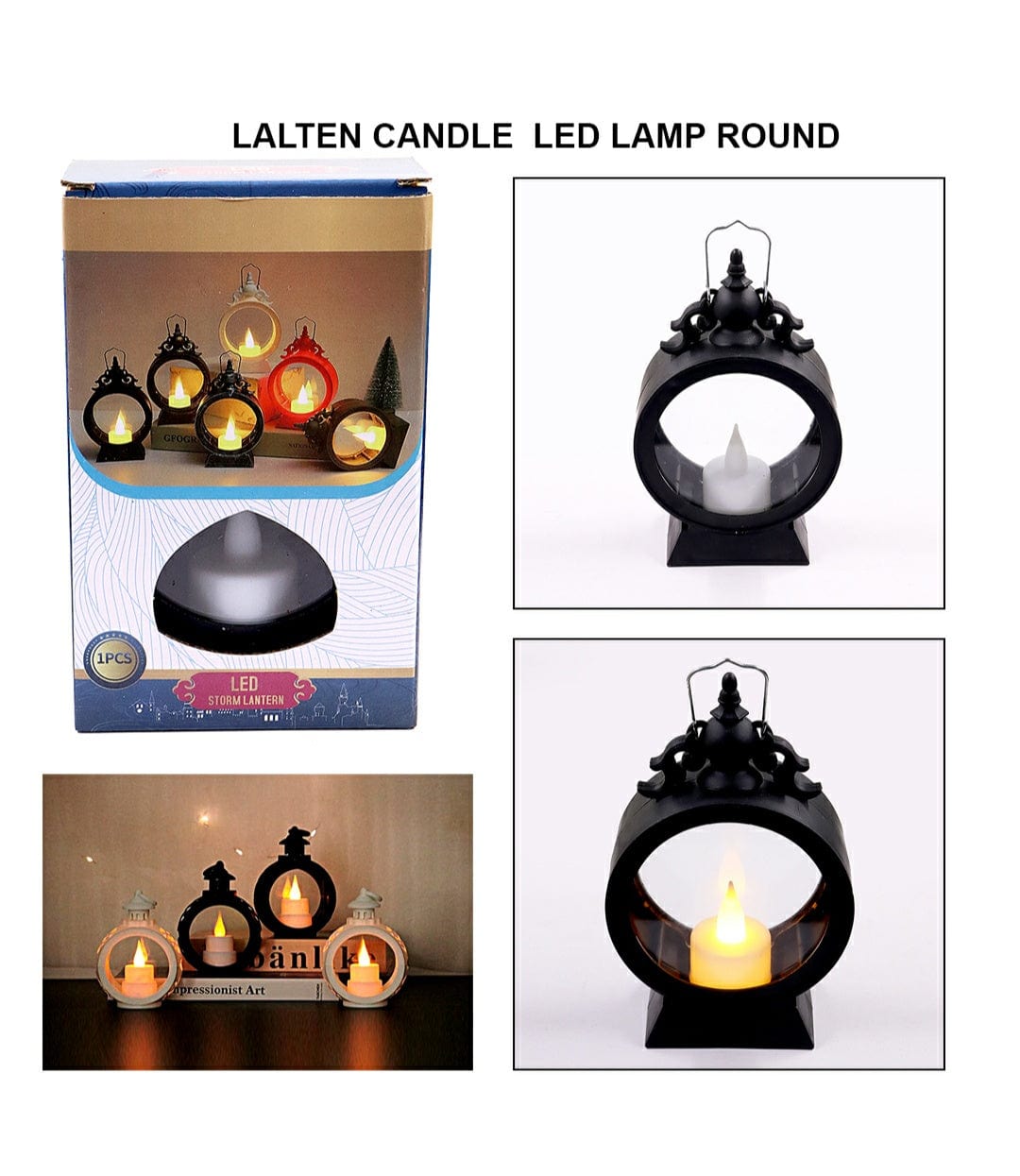 Lalten Candle Led Lamp Round Raw4195