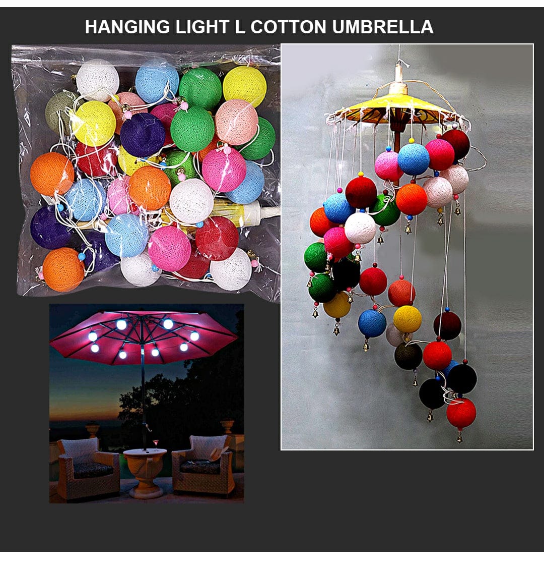 Hanging Light L Cotton Umbrella 35Bulb Bkk-L