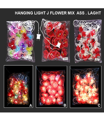 Hanging Light J Flower Mix Ass. Light 20Bulb Bkk-J