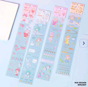 (Buy 1 Get 1 FREE) Cute kawaii girl sticker- Pack of 1 sticker