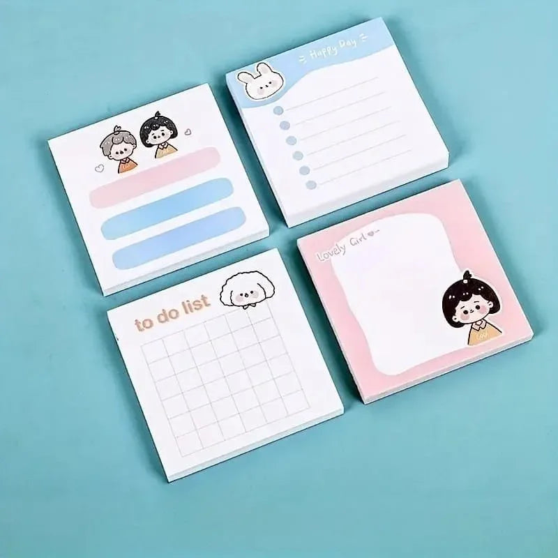 Cute kawaii TO-DO list sticky notes 3x3 l Pack of 1 contain 50 sheets
