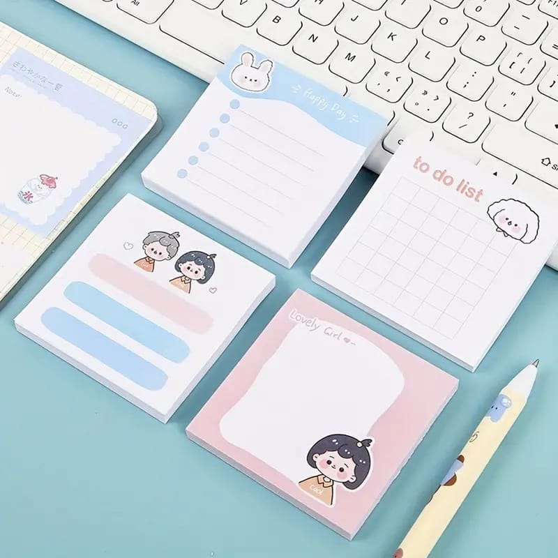 Cute kawaii TO-DO list sticky notes 3x3 l Pack of 1 contain 50 sheets