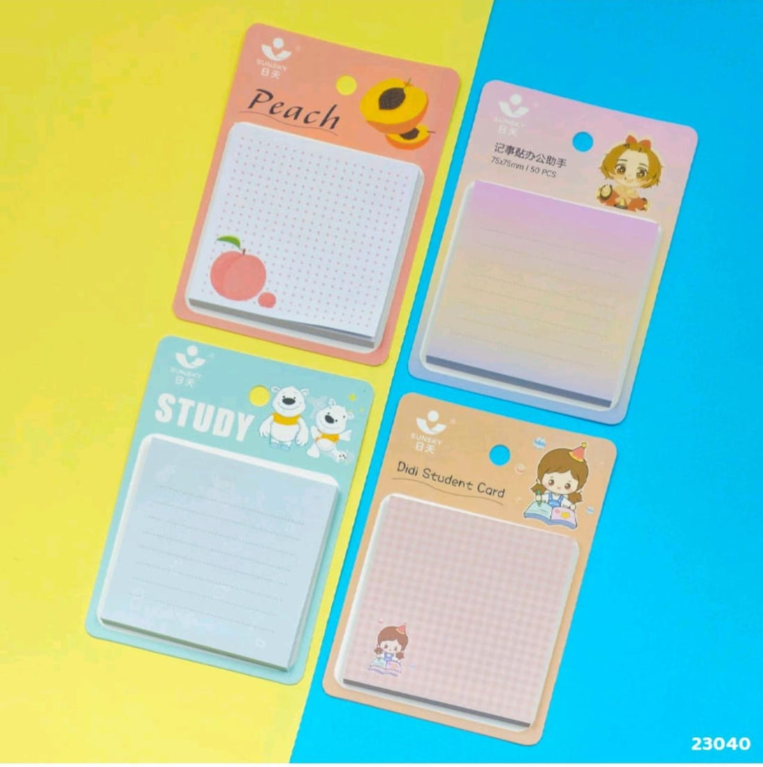 Cute peach TO-DO list sticky notes 3x3 l Pack of 1 contain 50 sheets