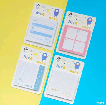 Cute kawaii TO-DO list sticky notes 3x3 l Pack of 1 contain 50 sheets