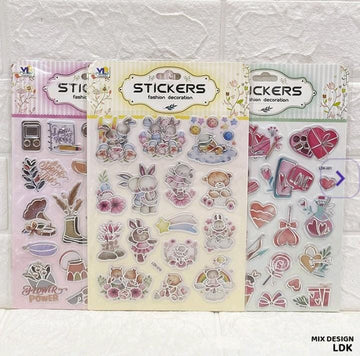 Decorative silver border sticker- Pack of 1 sheet