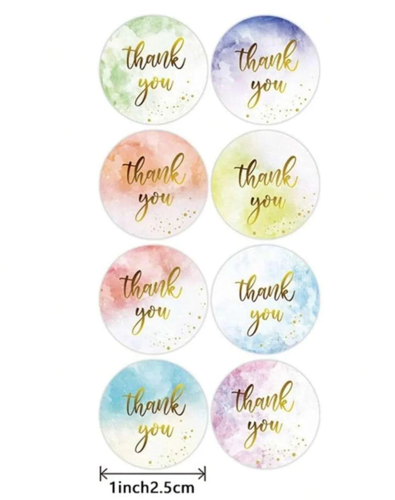 (JUMBO ROLL) Thank you labels for your small business (500 Labels) 1 inch