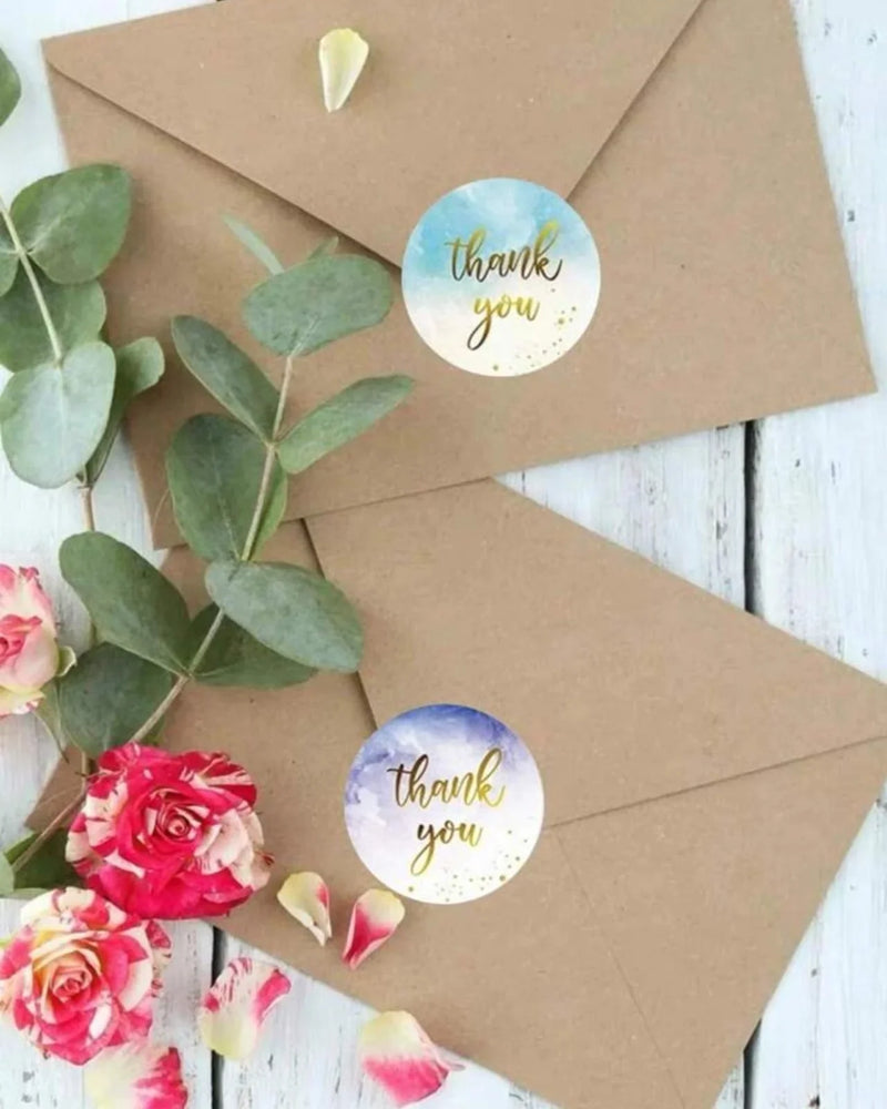 (JUMBO ROLL) Thank you labels for your small business (500 Labels) 1 inch