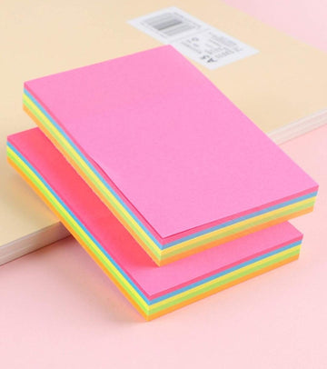 Premium Sticky Note Pad | Neon | Multi Colour | (100 Sheets)