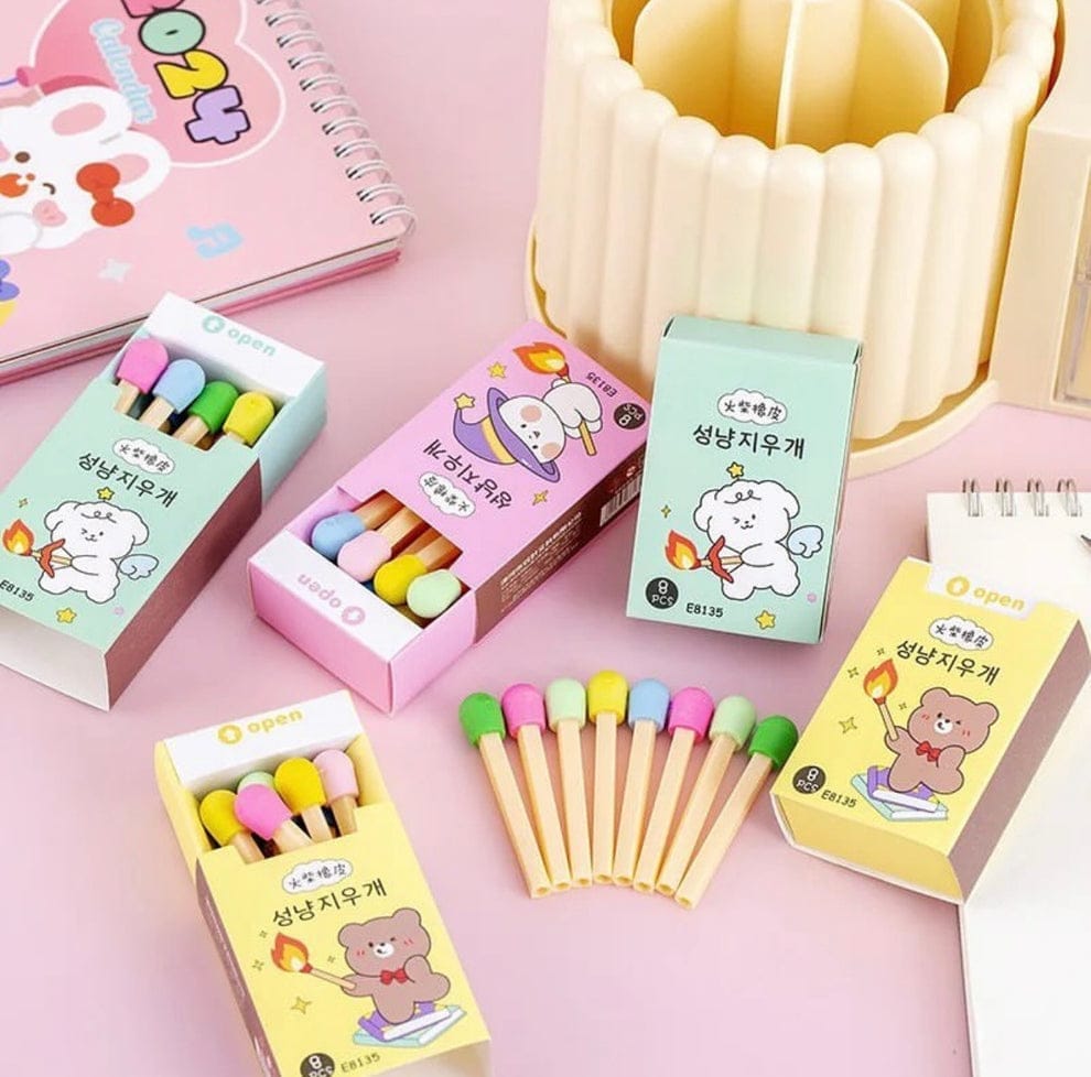 Cute Matchstick box eraser - Pack of 1 eraser