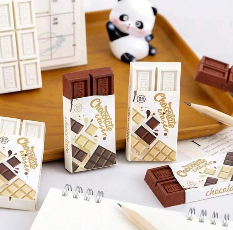 (BUY 1 GET 1 FREE ) Cute mini chocolate eraser- Contain 1 eraser
