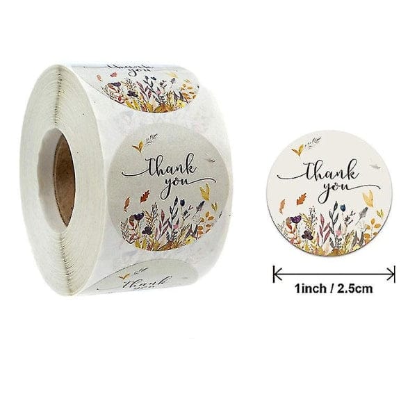 (JUMBO ROLL) Thank you labels for your small business (500 Labels) 1 inch