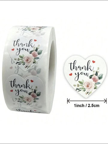 (JUMBO ROLL) Thank you labels for your small business (500 Labels) 1inch