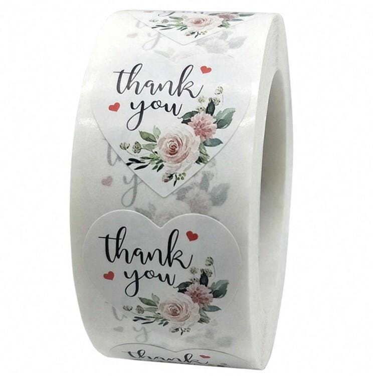 (JUMBO ROLL) Thank you labels for your small business (500 Labels) 1inch