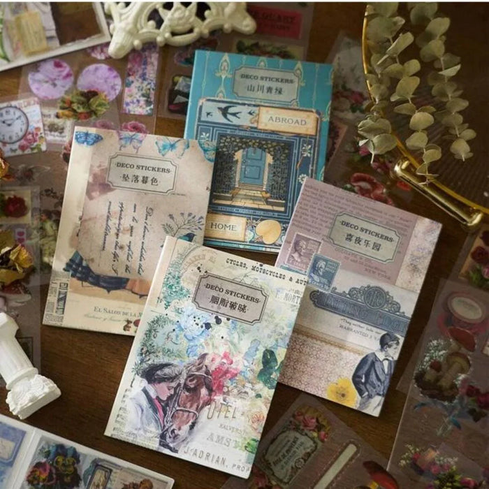 Vintage  Retro sticker book for journaling and scrapbooking | Pack of 20 sheets