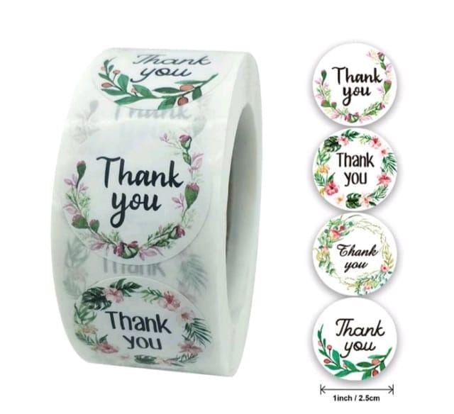 (JUMBO ROLL) Thank you labels for your small business (500 Labels) 1inch