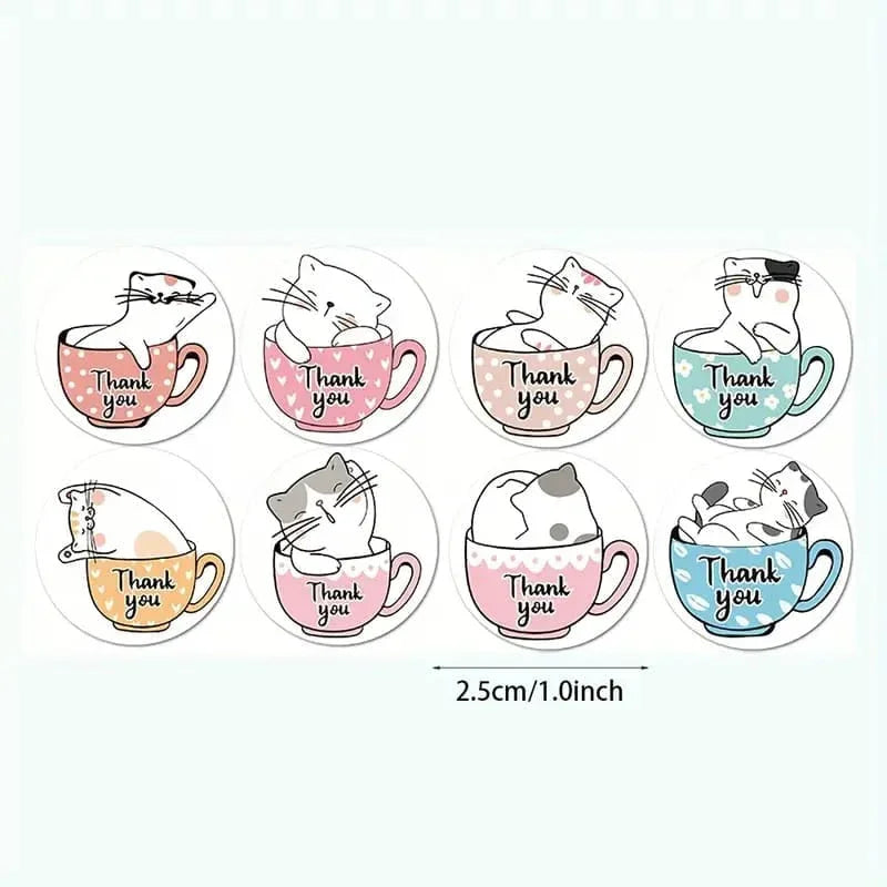 (JUMBO ROLL) Thank you labels for your small business (500 Labels) 1 inch