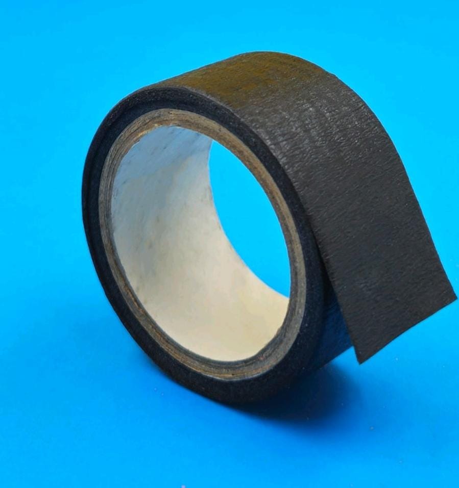 Black Masking Tape 5 Meter 24mm - Perfect for Painting, Crafts, and More