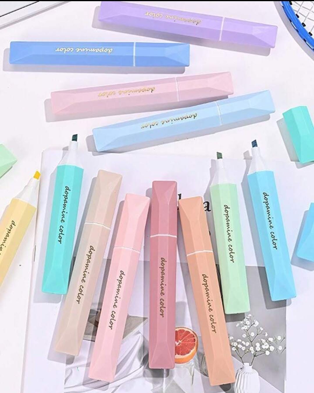 Pastel highlighter (Pack of 4) I Gradual toned Highlighters I Pastel Mildliners