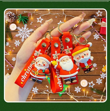 Santa claus Keychain in Silicone Miniature style (Contain 1 Unit)