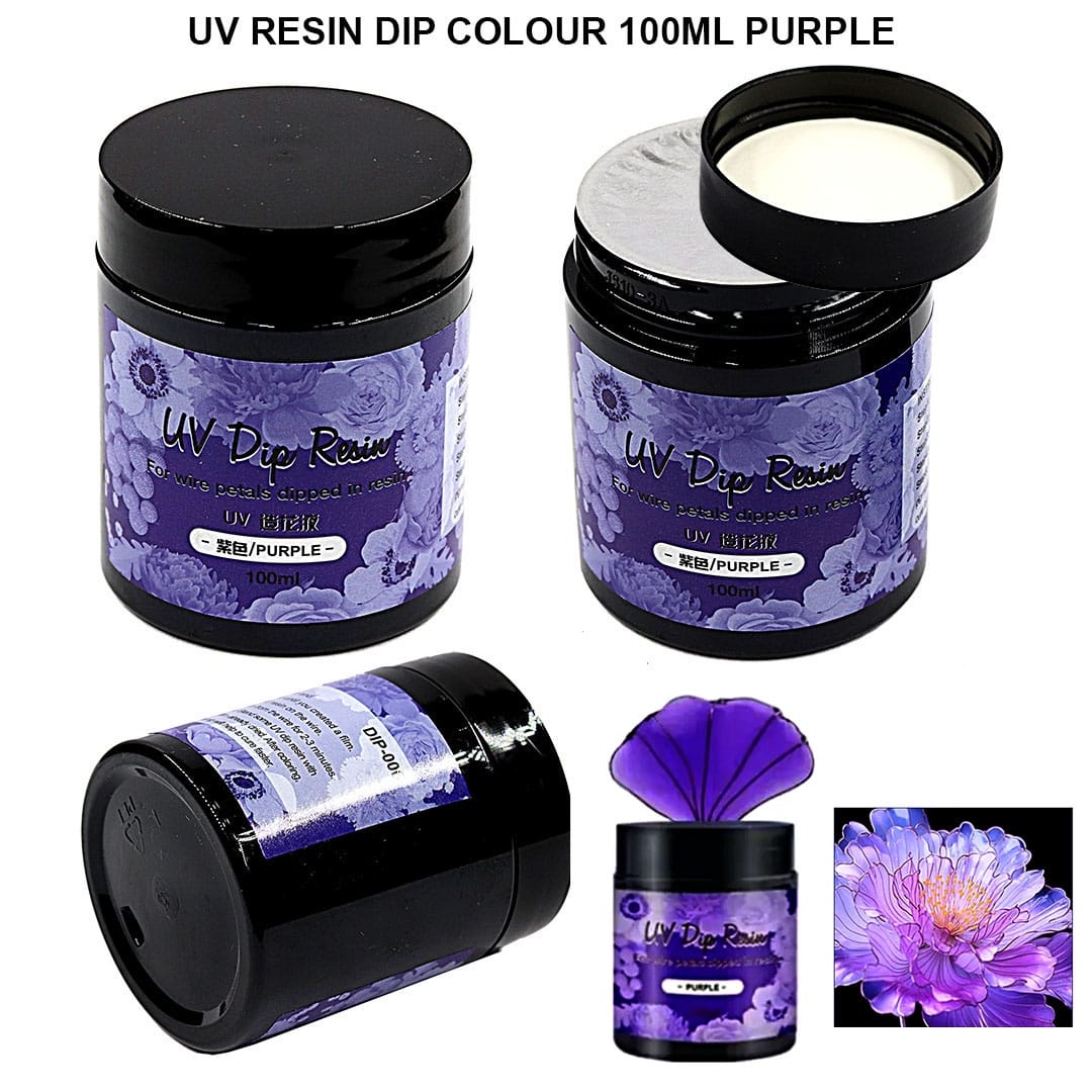 UV resin Dip colour 100ml l PURPLE l Pack of 1 bottle