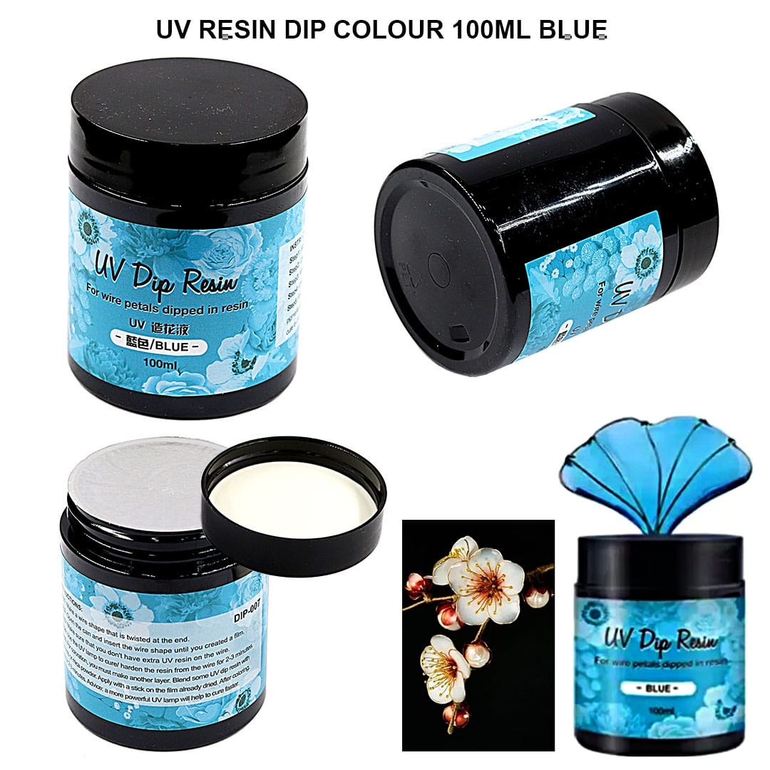 UV resin Dip colour 100ml l BLUE l Pack of 1 bottle