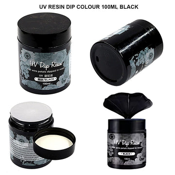 UV resin Dip colour 100ml l BLACK l Pack of 1 bottle